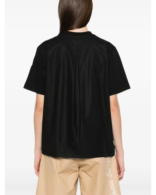 Moncler Black Patch-Pocket T-Shirt for men