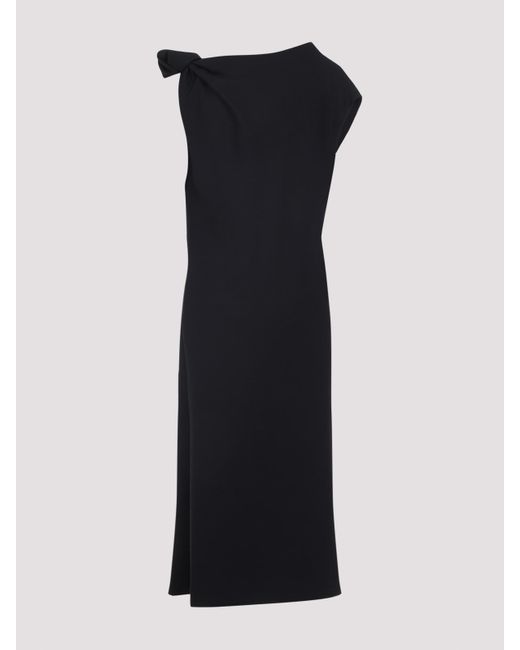 Carven Black Knot Shirt Midi Dress