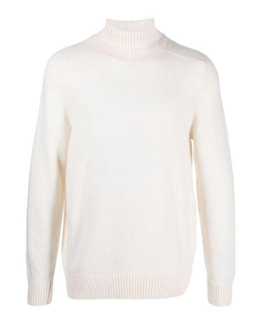 Circolo 1901 White Wool Turtleneck Sweater for men
