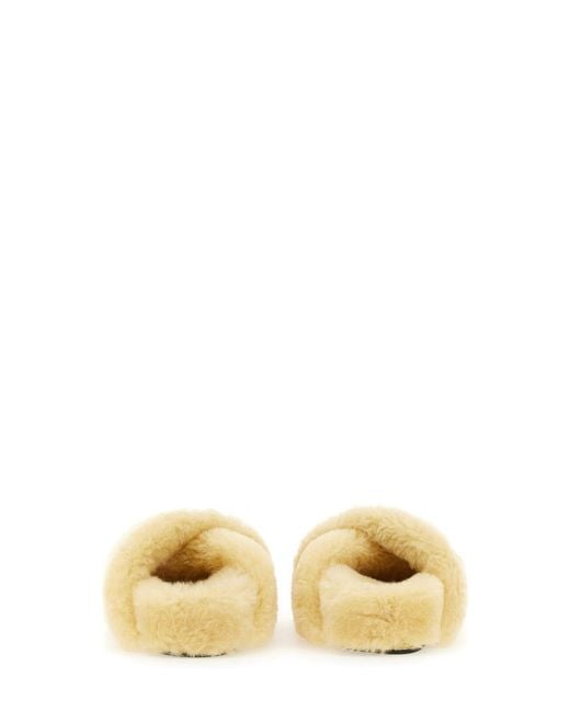 Jil Sander Metallic Shearling Sandal
