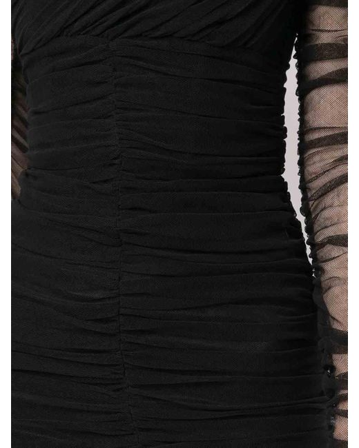 Dolce & Gabbana Black Cotton Blend Midi Dress