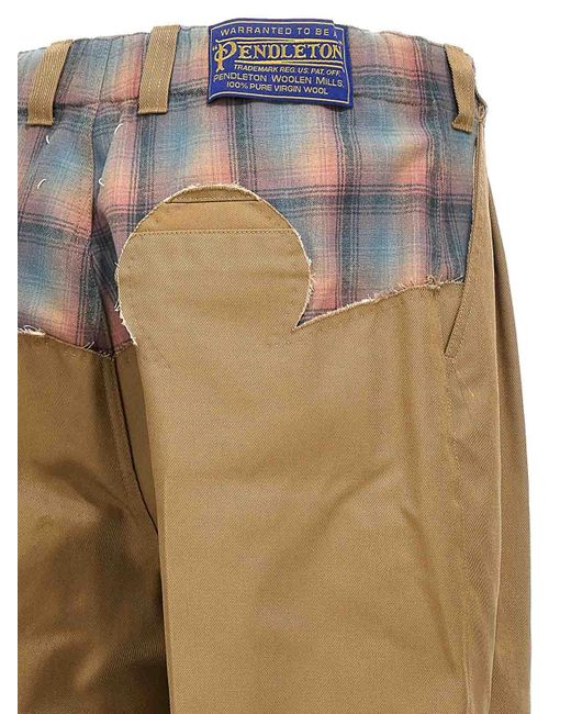 Maison Margiela Natural Pendleton Yoke Pants for men