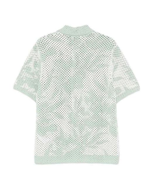 Altea Blue Floreal Print Short Sleeve Shirt for men