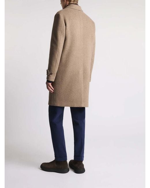 Fay Natural Easy Coat With Hook for men