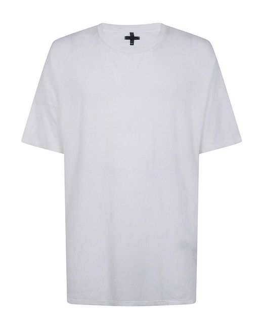 MD75 White Linen Oversized T-Shirt for men