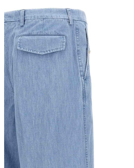Valentino Garavani Blue Turn-Up Jeans for men