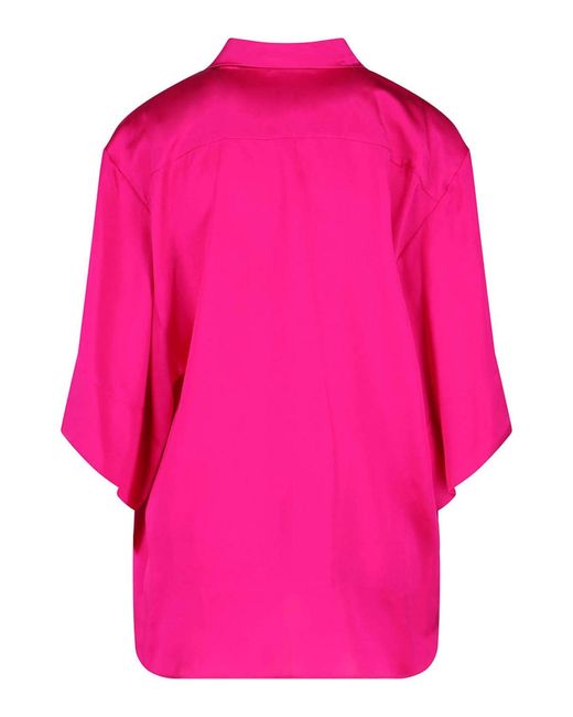 Dries Van Noten Pink Clea Silk Shirt