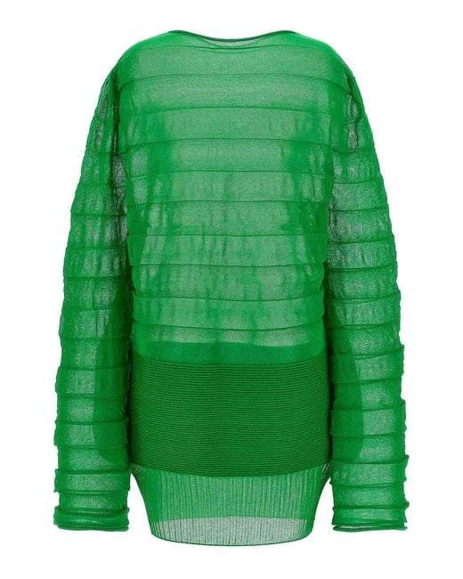 Issey Miyake Green Moving Knit Top