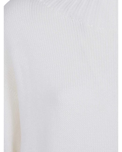 Drumohr White Turtle Neck Sweater