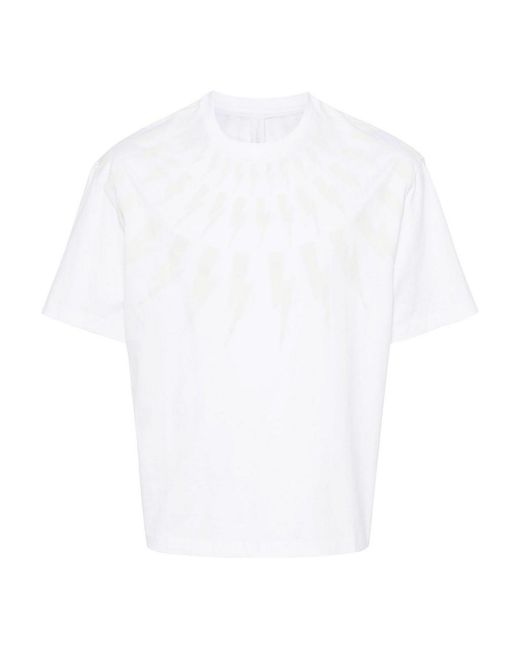 Neil Barrett White Slim Dropped Shoulder for men