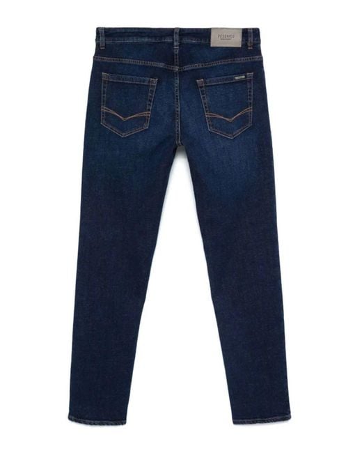 Peserico Blue Five Pocket Jeans for men