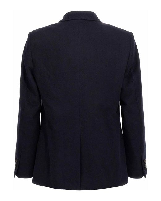 Etro Blue Decorative Basting Blazer for men