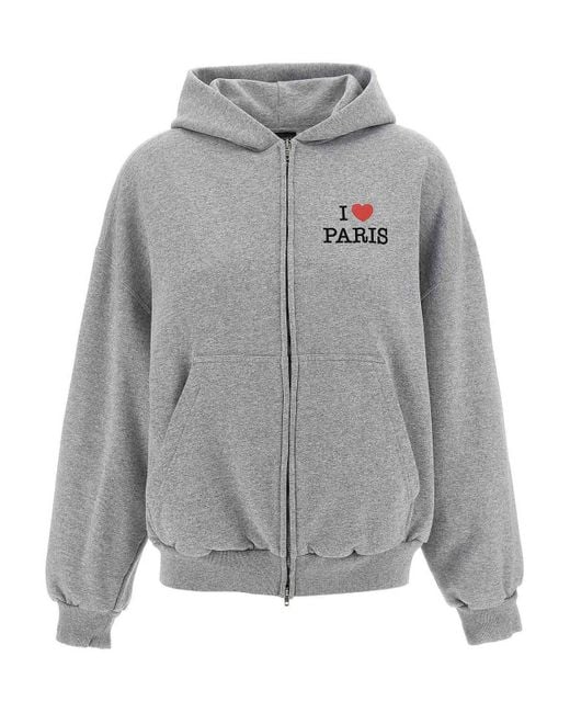 Balenciaga Gray I Love Paris Sweatshirt