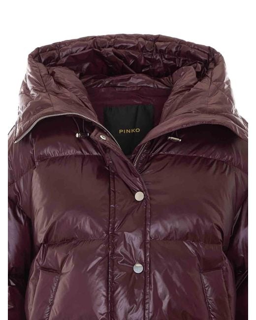 Mulberry Purple Bordeaux Impasto Down Jacket