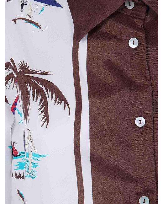 P.A.R.O.S.H. Red Scard Foulard Print Shirt