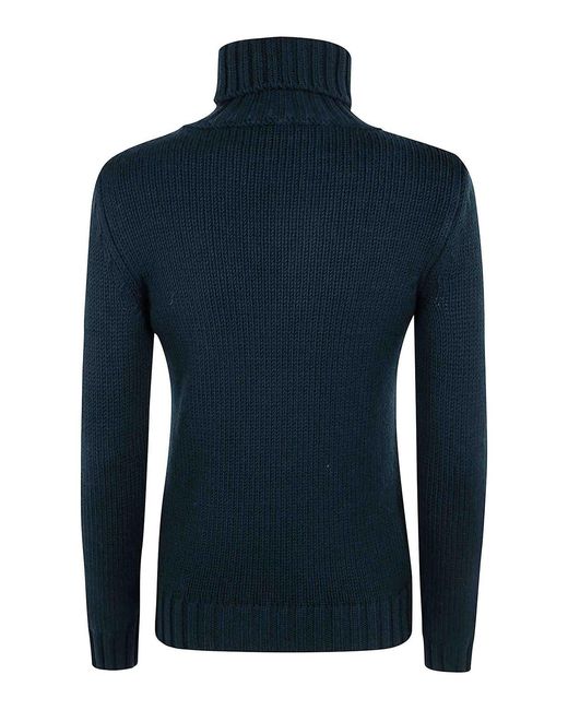 Base London Blue Turtle Neck Sweater