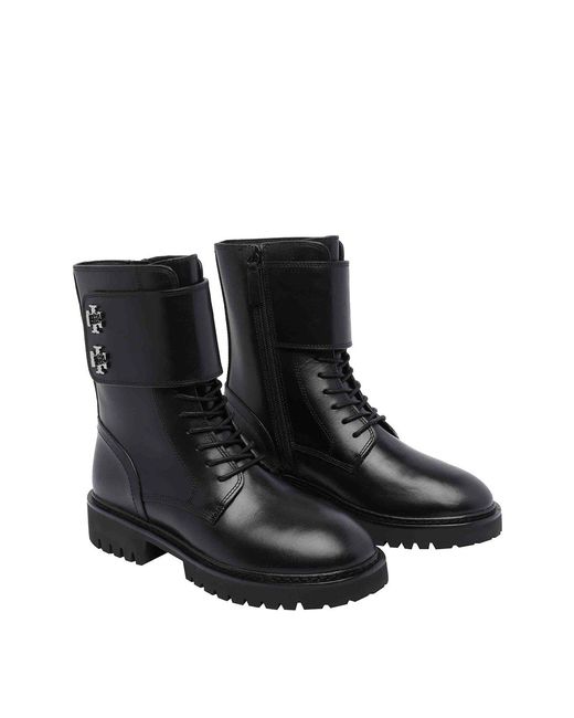 Tory Burch Black Logo Booties