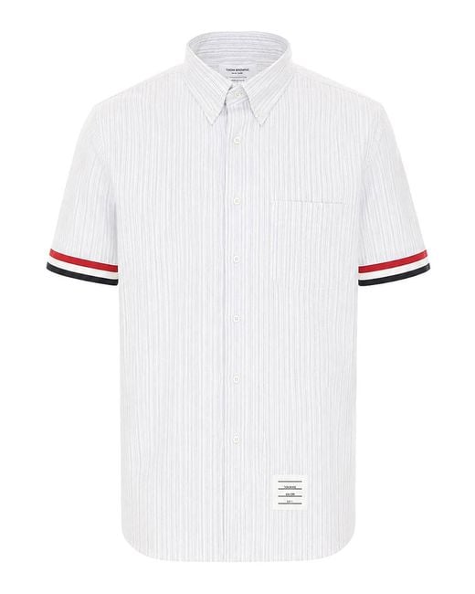 Thom Browne White Striped Shirt for men