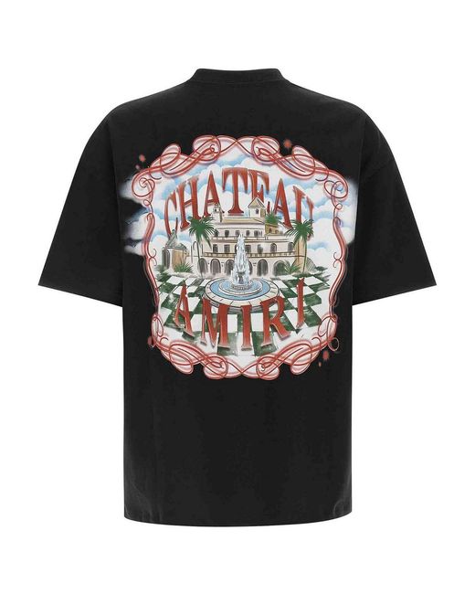 Amiri Black Chateau Sketch T-Shirt for men