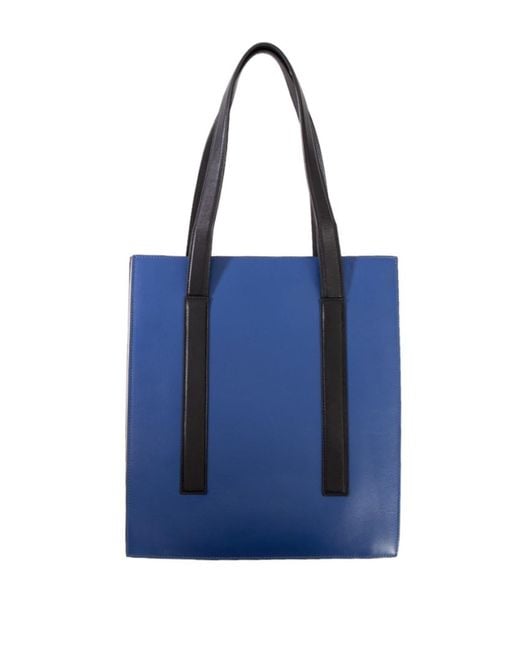 Paul Smith Blue Leather Tote Bag