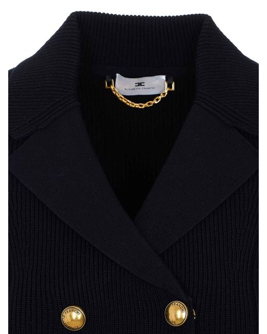 Elisabetta Franchi Blue Knitted Sweater