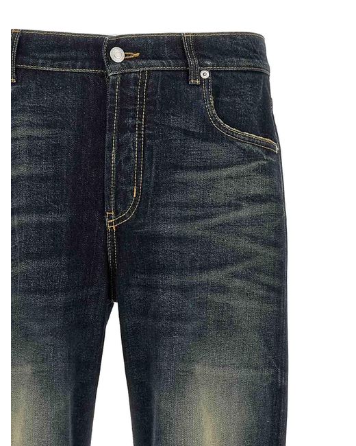 McQueen Blue Wide Leg Jeans for men
