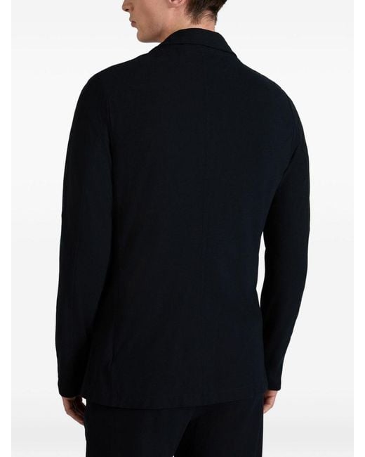 Zanone Blue Blazer With Patch Pockets for men