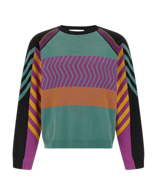 Kiko Kostadinov Green Gizi Panelled Sweater for men