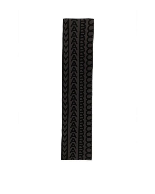 Marc Jacobs Black The Monogram Knit Scarf