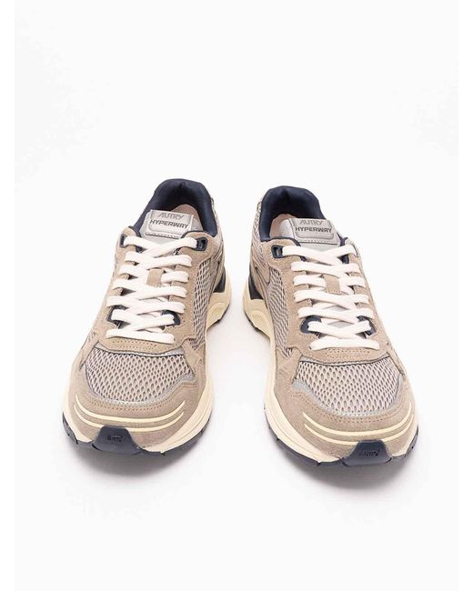 Autry White 'Hyperway' Low Sneakers for men