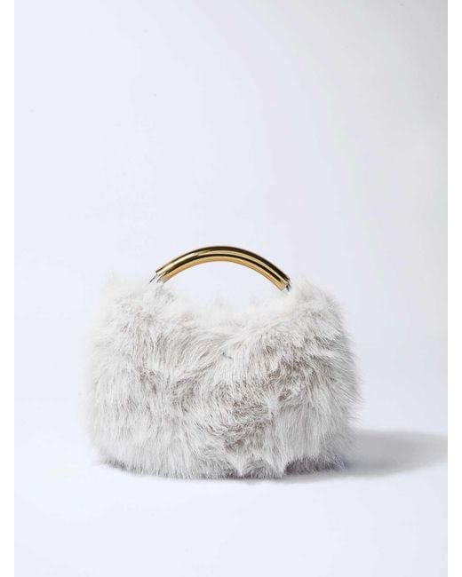 Moschino Metallic Handle Me Mini Furry
