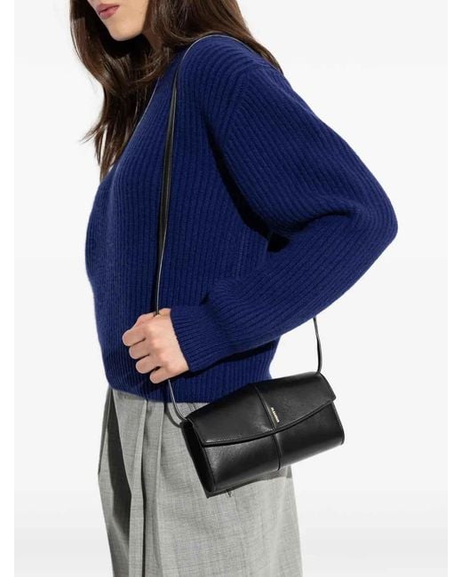 Jil Sander Black Wallet With Strap