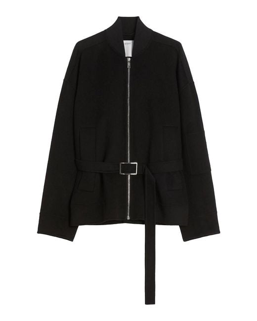 Sportmax Black Agora Oversized Bomber Jacket