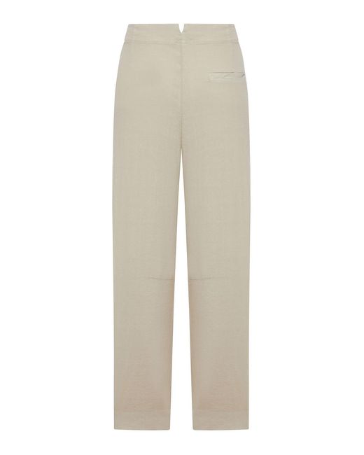 Transit White High-Waisted Cotton Trousers