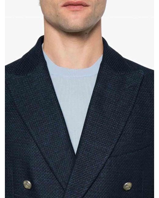 Circolo 1901 Blue Double-Breasted Jacket for men