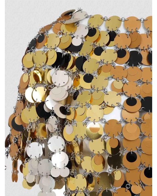 Rabanne Metallic Polyester Mini Dress