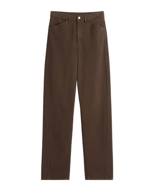 Lemaire Brown Five Pockets Twisted Pants