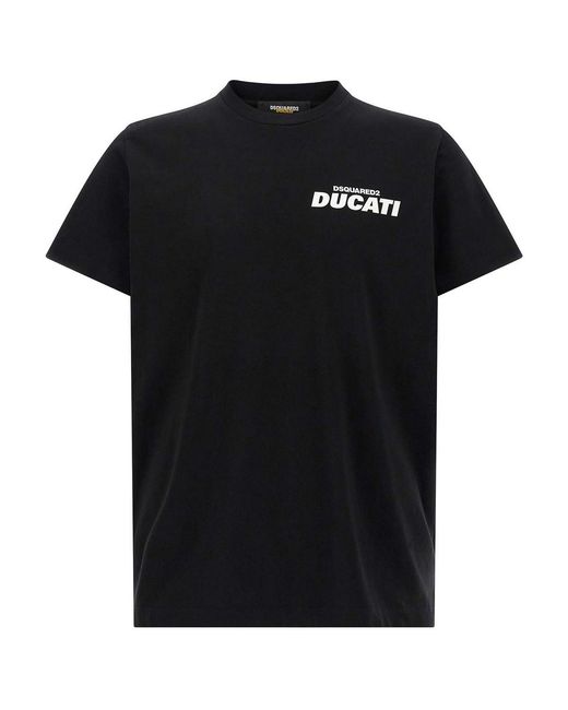DSquared² Black T-Shirt Capsule X Ducati for men