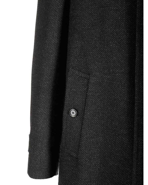 Lardini Black Raglan Coat for men
