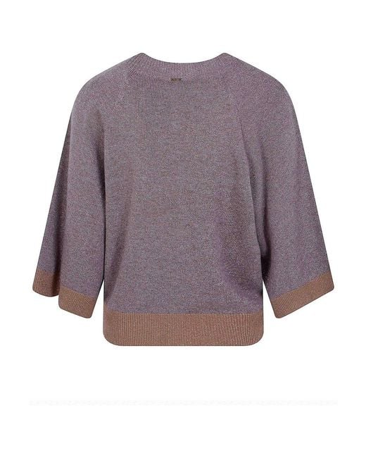 Twinset Purple Round Neck Sweater