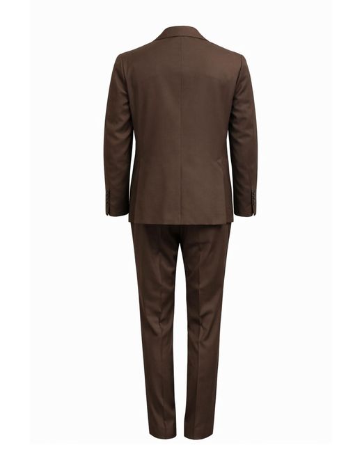 Franzese Collection Brown Breasted Suit for men