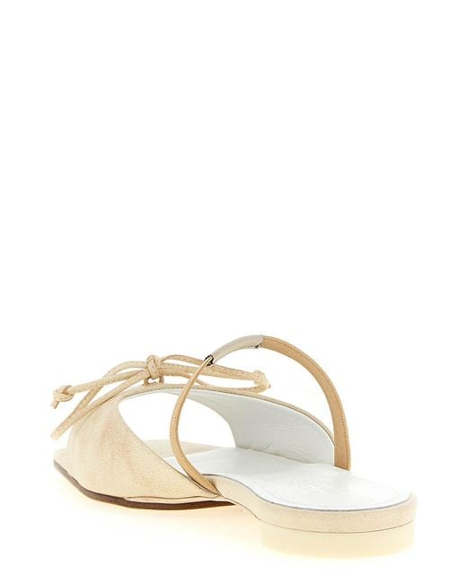 MM6 by Maison Margiela White Squared Toe Sandals
