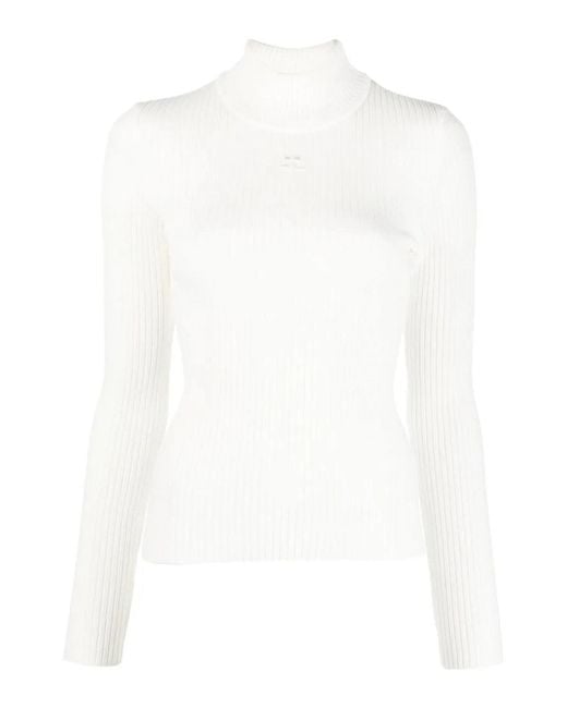 Courreges White Ribbed Knit