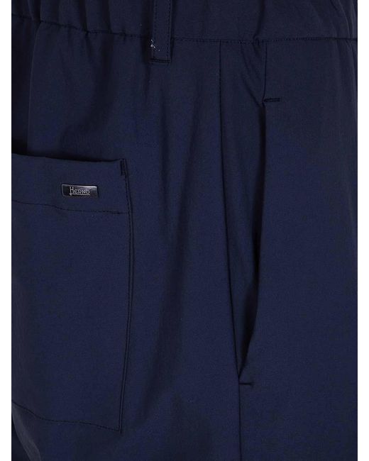 Herno Blue Regular Trousers for men