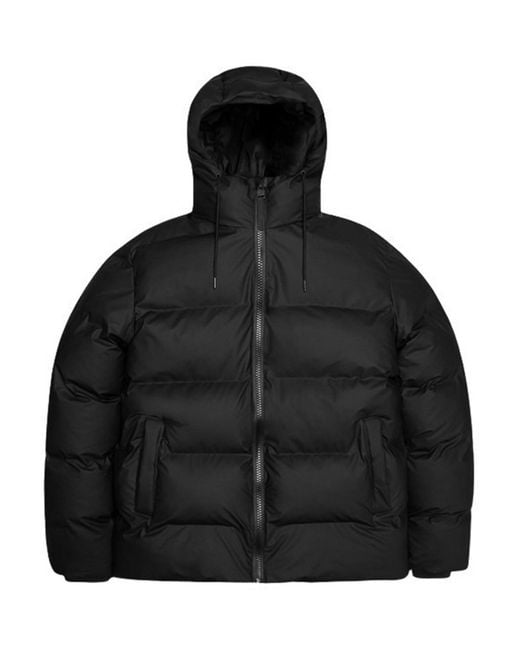 Rains Black Alta Puffer Jacket