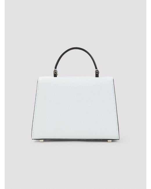 Valextra White Iside Crossbody Micro Bag