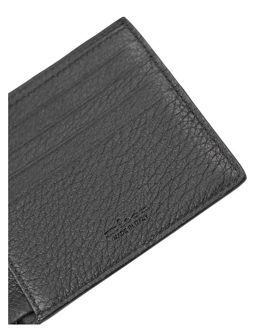 Kiton Gray Deerskin Wallet for men