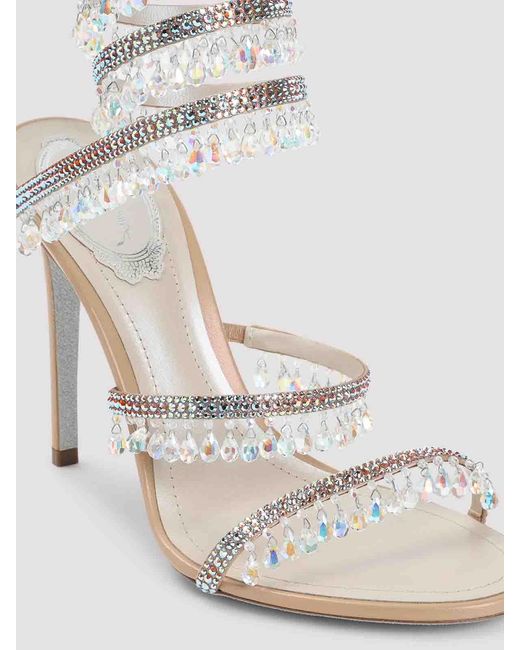 Rene Caovilla White Ren Caovilla Chandelier High-Heel Sandal