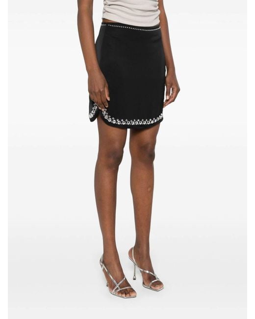 Rabanne Black Studded Mini Skirt