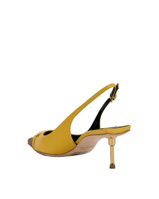 Elisabetta Franchi Metallic Two-Tone Slingback